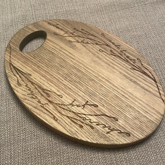 The Pampered Chef Ash Wood Oval Serving Board or Cutting Tray Small Charcuterie - Picture 10 of 10